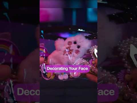 ASMR - Decorating your face! ✨ #shorts