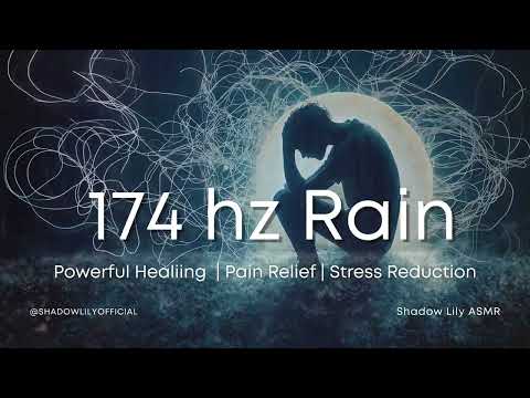 174 Hz Sound Healing for Deep Sleep |Overnight Sleep healing 🌧️| Thunder & Rain Sounds | Sleep Music