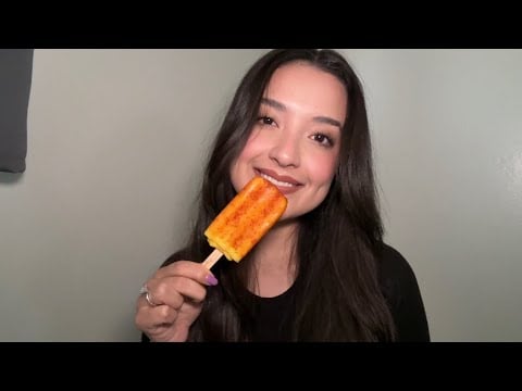 ASMR | Mango and tajin popsicle 🥭🌶️