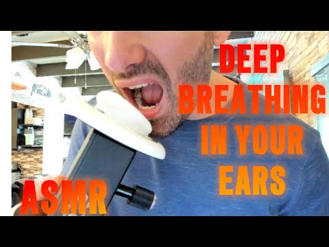 ASMR Deep Breathing In Your Ears (With Mouth Sounds)