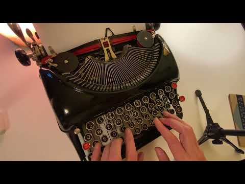 ASMR Remington Rand Model 5 Typewriter Ramble ~ No Typing, Whisper Voice, Page Turning