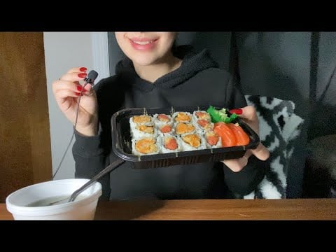 12 DAYS OF ASMR DAY 8🎄 SUSHI EATING SOUNDS🍣