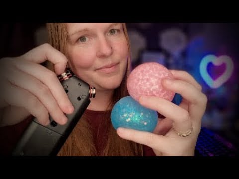 ASMR Mouth Sounds, Squishy Stress Balls, Digging, Whispering.