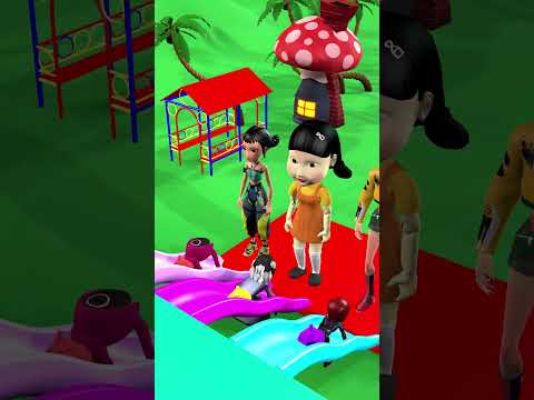 Hantrix vs scaryteacher : Who Will Win the Crazy Slide Race?  #scaryteacher3d