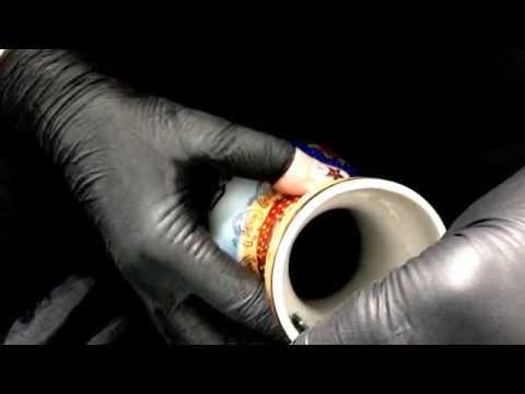 Black Latex Gloves Tapping with Long Nails  [[ASMR]]
