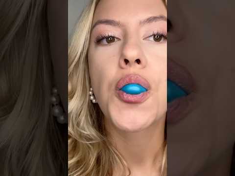 Can I blow a bubble bigger than my face?👀 #asmr #chewinggumasmr