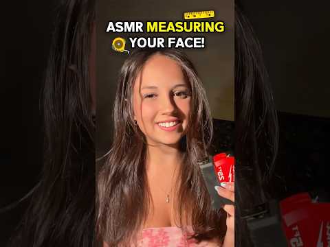 ASMR measuring your face 📏 #asmr #measurement #softspoken #whispering #relaxing