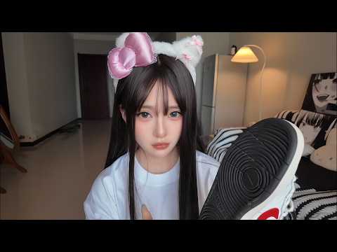【ASMR助眠】刮擦多双鞋底纯享版💤免疫必听！耐克/绑带高跟/小皮鞋…结果飞来一只蜜蜂？啊哦吼！
