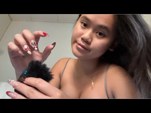 ASMR nail on nail triggers & fabric scratching on my bed 💤