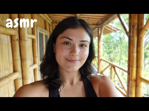 ASMR | Tingly Tour of Bamboo Home in Ecuador 🇪🇨 (tapping, scratching, + outdoors/nature)
