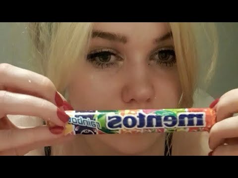 ASMR eating a bar of mentos in silence