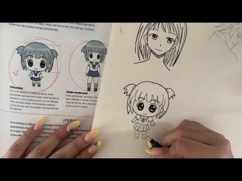 asmr aprendiendo a dibujar anime (manga) 🖌️