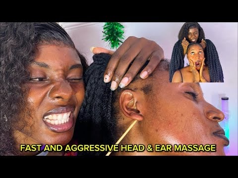 ASMR FAST AND AGGRESSIVE HEAD MASSAGE AND EAR CLEANING MASSAGE