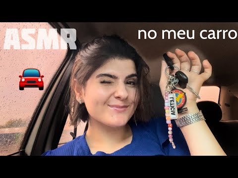 ASMR CASEIRO - NO MEU CARRO (sons externos e de chuva)