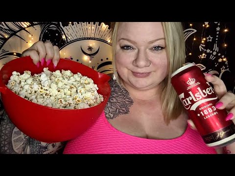 Fortælling: Sådan startede min ASMR rejse| Nyder en kold øl 🍺og popcorn 🍿| Dansk hvisken (ASMR)