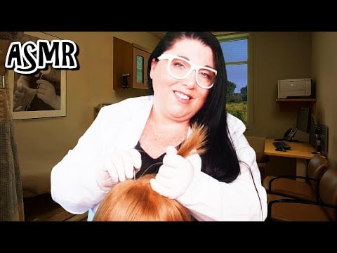 ASMR Doctor Dry Scalp Check and Treatment Roleplay (REAL HAIR) (Scalp Massage, Hair Play, Gloves)