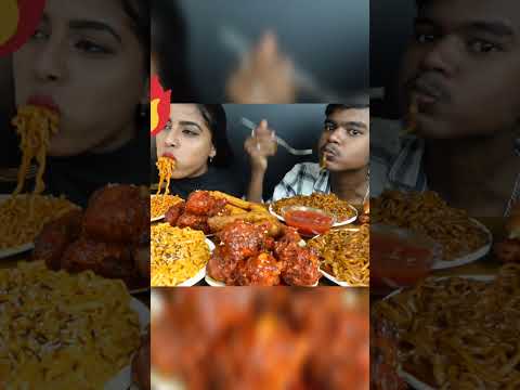 Street food challenge | ASMR Eating spicy chicken leg piece, cheesy fire noodles ASMR Eating Mukbang