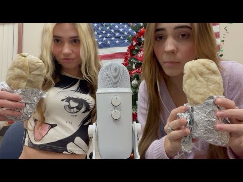 ASMR Eating Big Chipotle Burritos