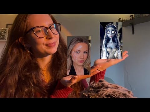 ASMR roleplay | Halloween face painting 🎨 (mouth sounds/soft paint palette scratching)