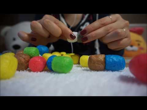 [ASMR] (No Talking) Tapping, Scratching, Wood, Playing with Playcorns, 나무 탭핑 사운드, 스크래칭, 플레이콘
