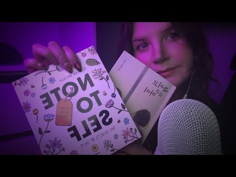 asmr | overexplaining book covers (tracing, soft whisper, cozy ramble) 📚💭