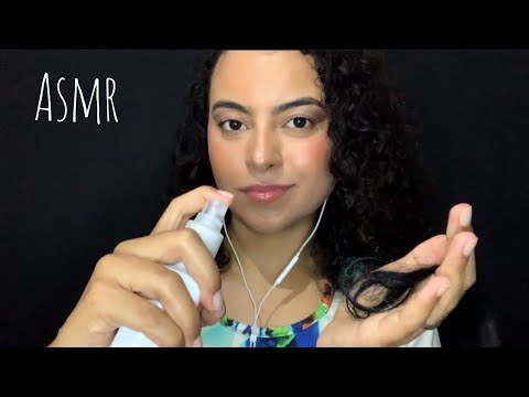 ASMR/ PENTEANDO, LAVANDO E HIDRATANDO SEU CABELO 💆🏽‍♀️🚿