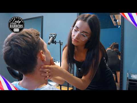 ASMR Face Massage by Barber Lady Milena to Real Client