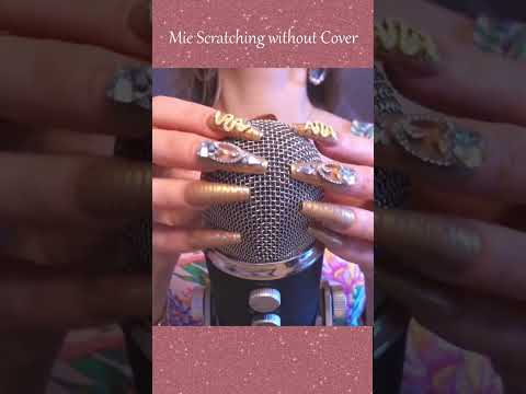 ASMR Mic Scratching with Long Nails ❤️ Layered Visual #asmr  #shorts
