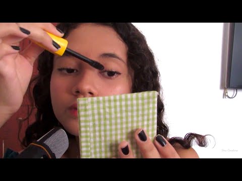 Testando produtinhos de maquiagem em ASMR - você dormindo em 10 minutos.💤 (Carolina Ramos).