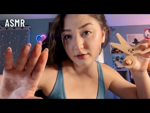 ASMR FAST HAIRCUT & MAKEOVER *Personal Attention* With Wooden Triggers!