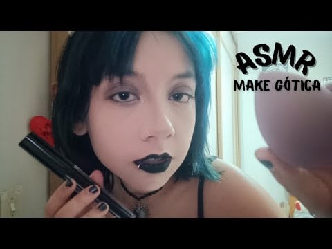 ASMR fazendo make gótica em VOCÊ e em MIM (personal attention) 🖤