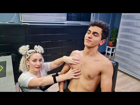 💈SLEEP ASMR 💤 COMFORTING BARBERSHOP CHAIR MASSAGE by LADY ANASTASIA | LEAVE YOURSELF INTO HER ARMS