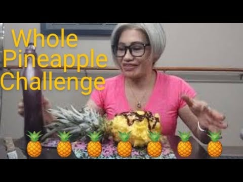 EATING WHOLE FRESH PINEAPPLE CHALLENGE,Igorota Life in America Denver Colorado 🇺🇸