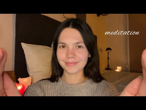 ASMR guided meditation for confidence and self compassion ✨❤️ believing in yourself (face brushing)