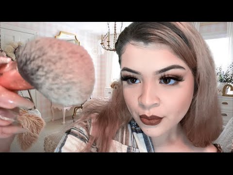ASMR doing your makeup for a Christmas party 🎄💘
