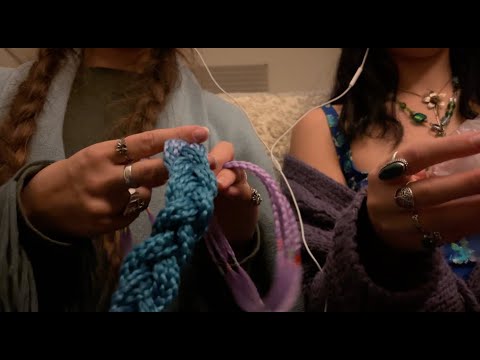 ASMR with my sister! 2 sounds at the same time