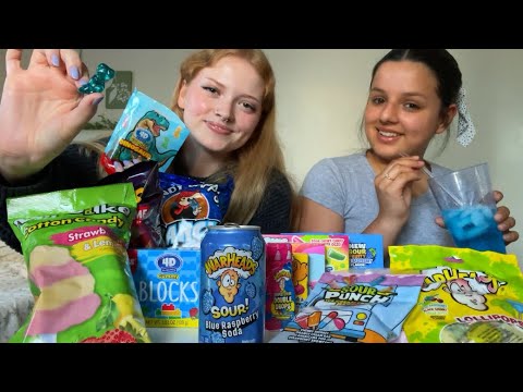 ASMR~EATING WEIRD SNACKS FROM DOLLAR TREE WITH A FRIEND 💰🍬