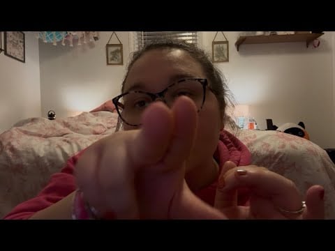 ASMR- Propless Hair Play. 🎀 Inaudible Whispers (hand movements, personal attention) 
