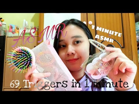 1 Minute ASMR - 69 triggers in 1 minute 💯 ASMR