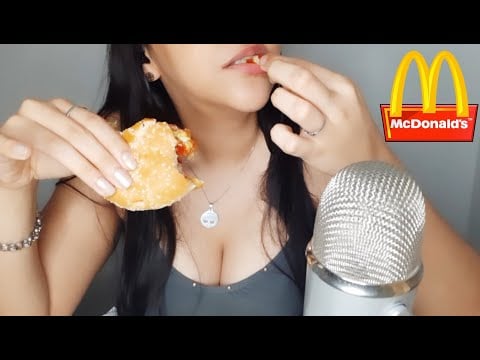 ASMR Comiendo Hamburguesa con Papas Fritas de MCDONALDS | MUKBANG MCDONALDS | ASMR en Español