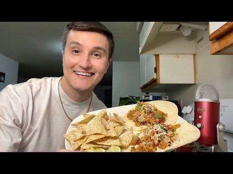 ASMR | Cooking And Eating With Me 🌮 (Taco Tuesdayyy)