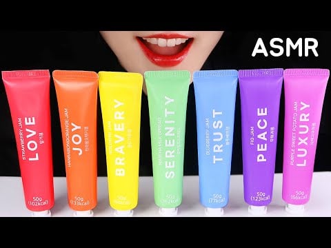 EDIBLE PAINTING COLOR JAM ASMR RAINBOW FOOD ASMR