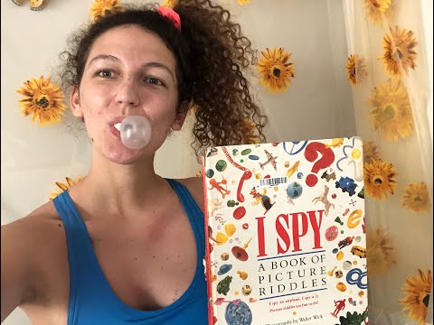 ASMR ~ GUM chewing ~ reading 🔎I SPY book 🔎 (lofi)