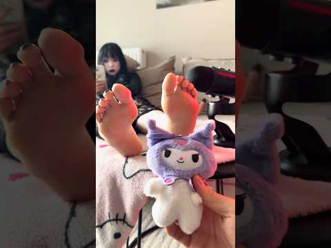 ASMR Massaging My Sister’s Feet with Plush #relax