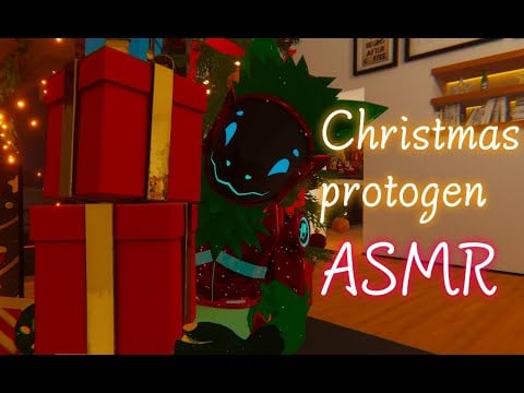 [Furry ASMR] You got a christmas protogen as a gift and serves you (Whispering and ambience sounds)