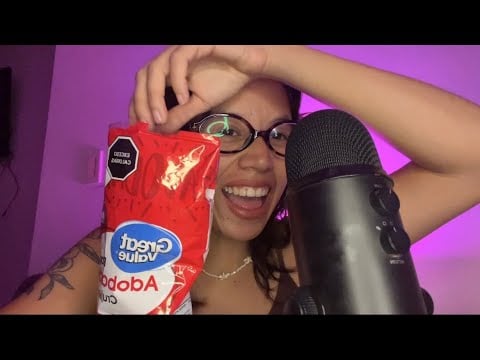 ASMR con papitas economikas y contandoles una serie