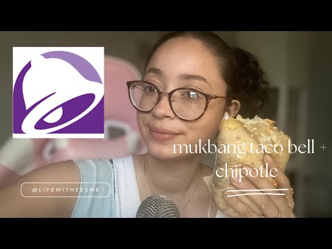 ASMR- CHIPOTLE + TACO BELL MUKBANG!!!! 🔔 BEST MUKBANG EVER!!!!