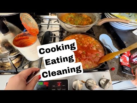 ASMR Cooking, Cleaning, & Eating