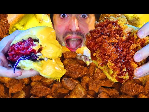 2 HOURS HOT SPICY CHICKEN MUKBANG ASMR NO TALKING 매운 치킨 먹방 피자 파스타 버거