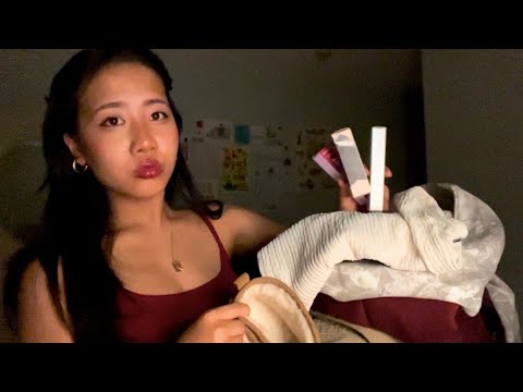 ASMR THRIFT & MALL HAUL 🛍️ (fabric scratching + tapping)